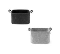 Felt Basket, 2 Pieces Of Felt Storage Box, Felt Baskets with Two Handles, As A Storage Box for Clothes, Towels, Toiletries, Baby Items, Books, Etc.