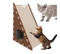 Felt Cat Scratcher, Triangular Vertical Scratcher, Non-Shedding Wear-Resistant Felt Pad for Scratching, Kitten Climbing Mat for Playing, Interactive Pet Accessory, 15.75x11.81x21.65 in