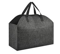Felt Firewood Basket, Sturdy Handles Firewood Carrier, Firewood Bags, Heavy Duty Firewood Tote, Wood Log Carrier, Firewood Carrier with Handles, Multi-purpose Storage Bag, Felt Carrier for Logs, Fire