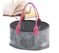 Felt Music Player Organizer, Hearing Doll Storage Suitcase, Extra Space Cloth Case, Music Carrying Bag, Multi-Functional Musical Instrument Accessories for Player Starter Set, rosa, Se référer au