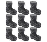 FELTECHELECTR 10 Botas Navideñas de Plástico Forma de Bota de Santa Claus para Decoración Festiva en Fiestas de Navidad y Ambiente Alegre
