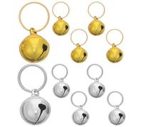 FELTECHELECTR 10 campanillas colgantes para mascotas: Mini campanillas para collar de perro - Colgante para collar - Llavero con cascabeles - Accesorio antipérdida para gatitos y cachorros