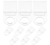 FELTECHELECTR 10 Clips para Cortinas Enrollables de Acrílico Transparente Diseño en U, Agarre Seguro Cordones, Ideales para Balcones y Salas de Estar