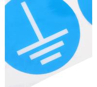 FELTECHELECTR 10 piezas Etiquetas Autoadhesivas de Símbolo de Tierra Adhesivos de Advertencia para Conexión Tierra Resistentes al Agua Desgaste para Paneles Eléctricos y Maquinaria Exteriores