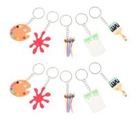 FELTECHELECTR 10 piezas Llaveros Colgantes Artísticos de Paletas Diseño Compacto y Duradero Accesorios Colgantes para Llaves y Bolsos Regalos Originales para Artistas