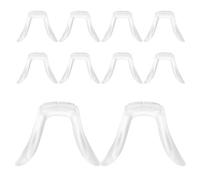 FELTECHELECTR 10 Unidades Shape Silicone Eyeglass Nose Pads Non Slip Bridge Cushions For Spectacles Glasses Support Replacement