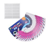 FELTECHELECTR 100 Piezas Tarjetas Rasca y Gana de Papel con Diseño de Dibujos Animados, Sistema de Recompensa, Ideales para Actividades Aula y Marcadores