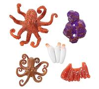 FELTECHELECTR 1juego Modelo De Ciclo De Vida del Pulpo Realista Juguete Educativo para Ayuda Didáctica De Crecimiento De Animales Decoración De Biología y Fotografía