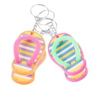 FELTECHELECTR 2 Pares Llavero Decorativo Forma de Zapatilla, Colgante Forma de Zapatilla, , Pvc y Metal, Evita Pérdidas, para Mochila y Bolso