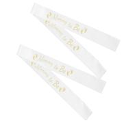 FELTECHELECTR 2 Piezas Banda Blanca de Satén Mom Sash para Shower para Futuras Mamás Accesorio de Decoración para Fiesta de Revelación de Género y Celebración Maternal Juego
