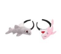 FELTECHELECTR 2 Piezas Diadema de Peluche Tiburón Diseño Divertido Suave y Ligera para Fiestas y Disfraces Accesorios de Cabello