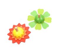 FELTECHELECTR 2 Piezas Juguetes de Madera Montessori Giroscopio Infantil de Colores Brillantes Juguete Antiestrés para Estimula Coordinación Mano-Ojo y Habilidad Cognitiva Regalo Divertido