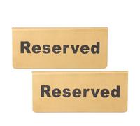 FELTECHELECTR 2 Piezas Señales de Reservado Acero Inoxidable para Mesas y Sillas de Carteles Estables y Elegantes para Reservas Bodas Banquetes y Eventos
