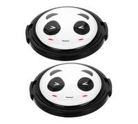 FELTECHELECTR 2 Uds Panda De Dibujos Animados Tapa De Lente Cubierta De Pellizco Central Tapa Protectora De Lente Lindo Protector De Lente para Accesorios De Lente De Cámara Universal 58mm