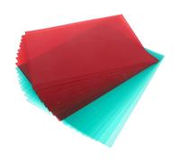 FELTECHELECTR 20 Piezas Filtros de Luz Gel Transparente Láminas PVC para Corrección de Color y Experimentos Ópticos Educativos con Rojo y Verde