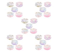 FELTECHELECTR 25 Piezas de Dijes de Adornos de Concha Marinas en Resina Brillo Nocturno, Colores Degradados Rosa, Azul y Púrpura, Juguetes DIY para Decoración de Casas de Muñecas y Manualidades