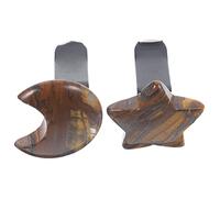 FELTECHELECTR 2piezas Clip De Luna y Estrella Para Salida De Aire Adornos De Cristal Para Coche Decoración Resistente