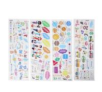FELTECHELECTR 3 Hojas Adhesivos de Pared de Pvc Letras y Números para Decoración Infantil, Superficie Mate, Fáciles de Despegar, Ideales para Zonas de Aprendizaje y Habitaciones