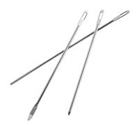 FELTECHELECTR 3 Piezas de Enhebrador de Cuerda de Metal de Acero Titanio Niquelado para Costura Manual y Quilting, Herramienta Práctica para Enhebrar Cordones en Accesorios de Costura