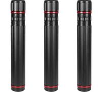 FELTECHELECTR 3 Piezas Tubo Telescópico de Almacenamiento para Obras de Arte, Plástico Negro, Diámetro 6.5 Cm, Longitud Ajustable 45-70 Cm, Tubo Porta Carteles Adecuado para Transporte y