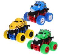 FELTECHELECTR 3 Piezas Vehículos Creativos de Juguete para Modelos de Coches Todoterreno de Inercia Diseño Seguro y Educativo para Estimular la Imaginación y Coordinación Infantil