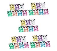 FELTECHELECTR 35 Piezas Figuras de Animales Resina Luminiscentes Miniaturas Panda Sentados Decoración Micro Paisaje Jardín Fiesta