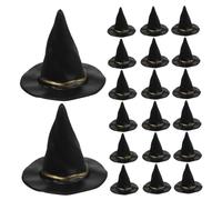 FELTECHELECTR 36 Piezas Mini Sombreros de Bruja para Muñecas Accesorios DIY para Decoración Halloween Pequeños Sombreros Mágicos Reutilizables para Fiestas y Manualidades