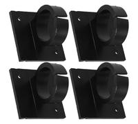 FELTECHELECTR 4 piezas Clip para Micrófono Soporte Negro sin Adhesivo Diseño Especial para Fijar Logos y Micrófonos Compatible Mayoría Domésticos PC