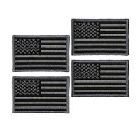 FELTECHELECTR 4 Piezas Parche Autoadhesivo Bandera de Estados Unidos para Ropa y Bolsas Material Gancho y Bucle Fácil de Aplicar Adecuado para Uniforme Militar
