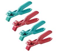 FELTECHELECTR 4 Piezas Pinzas Silicona Antideslizantes para Cocina Clip Antiescaldaduras para Platos y Cuencos Calientes Agarre Seguro para Freidora de Aire y Bandejas de Pizza Soporte