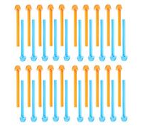 FELTECHELECTR 40 Soportes para Perchas de pájaros: Soporte Universal para jaulas de Juego - Perchas de plástico para periquitos y pinzones - Barra de Descanso para pájaros pequeños (Azul y