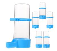 FELTECHELECTR 5 dispensadores automáticos de Agua para pájaros, 180 ml/6.1 oz, Bebedero Colgante para Jaula, comedero automático para Loros, bebederos de plástico para pájaros