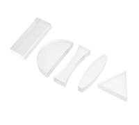 FELTECHELECTR 5piezas Lentes Ópticas de Acrílico para Enseñanza Física Lentes Convexas y Cóncavas para Experimentos de Óptica Ciencia y Física Formas Variadas Triángulo Rectángulo Biconvexa