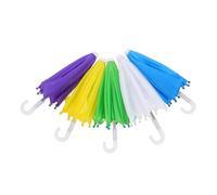 FELTECHELECTR 5piezas Mini Paraguas De Juguete Decoración para Casa De Muñecas Accesorios Simulación Paraguas para Muñecas