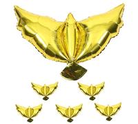 FELTECHELECTR 6 piezas Globos Paloma de Aluminio Dorados de Unidades para Decoración de Bodas y Fiestas de Cumpleaños Globos Conmemorativos Blancos para Ambiente Pacífico y Elegante