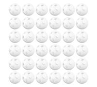 FELTECHELECTR 60 piezas Bolas Sonajero Blancas para Juguetes de Niña Insertos de Plástico Seguros y para Manualidades y Reparación de Peluches Campanas Sensoriales para Recién Nacidos