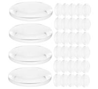 FELTECHELECTR 60 piezas Lentes Convexas Acrílicas Transparentes Doble Cara para Enseñanza Óptica Física Experimentos DIY Laboratorio Educativo