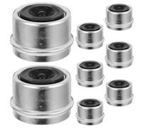 FELTECHELECTR 8 Piezas Cubierta de Polvo para Buje de Remolque de 2.72 Pulgadas con Tapón de Goma y Metal, Reduce la Fricción y Garantiza Estabilidad, Compatible con Ejes de 7000-8000 Lb para