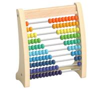 FELTECHELECTR Ábaco de Cálculo de Madera, 1 Juego de Cuentas de Colores, Herramienta Educativa Montessori para Aprender y Resta, Juguetes Educativos Matemáticos para Primaria