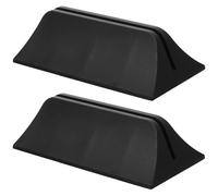 FELTECHELECTR Abrazadera para Separadores de Escritorio Ajustable Clip para Tablero de Vidrio Plástico Negro Soporte para Panel Divisor de Oficina 2 Unidades Accesorio para Mampara de