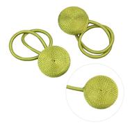 FELTECHELECTR Abrazaderas Magnéticas para Cortinas de Ventana Verde, 1 Par Material de Poliéster y Magnetismo, Fáciles de Usar para Hogar y Oficina