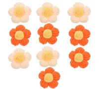 FELTECHELECTR Accesorios Ligeros en Forma de Flor en Hecho a Mano de Flores de Lana 10 Piezas para Manualidades Diy para Broches y Horquillas