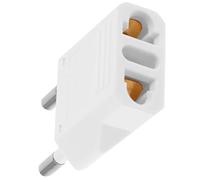 FELTECHELECTR Adaptador de Corriente Europeo de 6a 220v Multi-Funcional de Cobre Blanco para Viajes Internacionales y Negocios en Europa