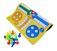 FELTECHELECTR Ajedrez de Mesa con Tablero Portátil y Alfombrilla para Ratón de Vuelo para Fiesta Ligero y Reutilizable para Reuniones Familiares y Amigos