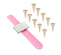 FELTECHELECTR Anillo de Selección de Cabello con Pulsera de Silicona para Sostener Horquillas Accesorios para Peinados y Trenzas Uso Profesional y Personal Rosa Color Aleatorio