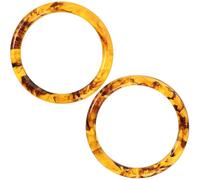 FELTECHELECTR Asa Circular de Resina para Bolso de Mano 10 Cm Set 2 Piezas Color Ámbar Asas Decorativas para Bolsos de Mujer y Niña Accesorio Repuesto para Fabricación y Personalización