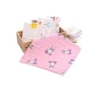 FELTECHELECTR Babero de Algodón para Recién Nacido de 6 Capas Super Suave y Saludable, Paquete de 5 Unidades, Toalla Pequeña de Muselina para Uso Diario Varios estilos