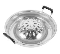 FELTECHELECTR Bandeja Metálica para Barbacoa Coreana Redonda Sartén Reutilizable para Parrilla Doméstica Estufa Multifuncional para Cocinar al Aire Libre Adecuado para Picnic y Asados