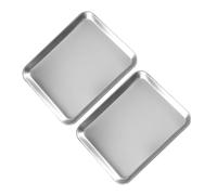 FELTECHELECTR Bandejas para Instrumental Médico de Acero Inoxidable, 2 Piezas, Fondo Plano, Resistentes al Desgaste y Confiables, Ideales para Instalaciones Médicas