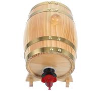 FELTECHELECTR Barril de Madera de Pino 0,8 L Grifo y Soporte, Cubo para Vino Tinto y Cerveza, Dispensador para Almacenamiento y Decoración en Hogar y Bar